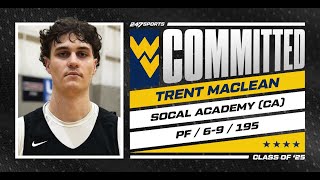 WATCH 4star PF Trent MacLean commits to West Virginia LIVE on 247Sports  Live Commitment [upl. by Wallace517]