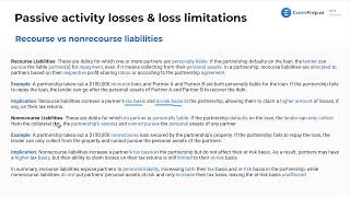 Recourse vs Nonrecourse Liabilities CPA Prep [upl. by Dorolice]