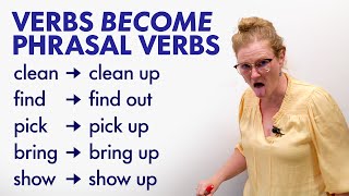 VERBS to PHRASAL VERBS Their meaning changes [upl. by Hsetih]