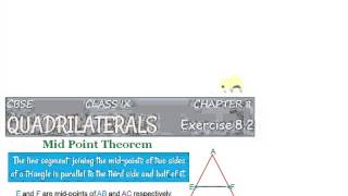 Mid point theorem  Triangle Intercept Theorem  Applications [upl. by Seftton]