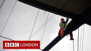 Repairing the O2s ripped roof after storm Eunice damage [upl. by Meagan]