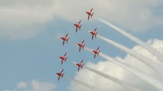 RAF Red Arrows full display  RIAT 2024 [upl. by Enelyak700]