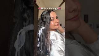 Ribbon Hairstyle  Cute Hairstyles ribbonhairstyle hairstyletutorial ashortsaday hairstyle [upl. by Laidlaw]