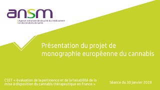 Présentation du projet de monographie européenne du cannabis [upl. by Holds650]