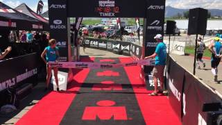 Alicia Kaye wins the Ironman 703 Triathlon at Boulder Reservoir on Satirday [upl. by Airamasor542]