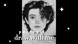 draw with me ˚ ⁺ ⭐️ ⁺ ° portrait of asahi  full process [upl. by Graf]