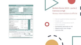 Bulletin de paie corrigé partie 2  Régularisation des charges sociales et fiscales [upl. by Nagad]