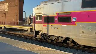 Inbound NewburyportRockport Line train at Chelsea MBTA Station [upl. by Arline]