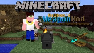 Minecraft 152 Mody  Balkons WeaponMod Topory bojowe sztylety armaty kusze [upl. by Klemens]