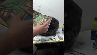 ART or MAGIC Arai helmet custom painting airbrush [upl. by Halilad]