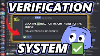 How to make a Discord verification system 2021 [upl. by Llehsar]