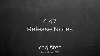 447 Release Notes [upl. by Enale]