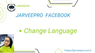 How To Change Facebook Account Language with JarveePro jarveepro [upl. by Eniale]