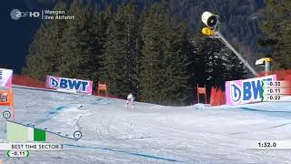 Beat Feuz🥈Wengen  Downhill Men 150122 [upl. by Aicul]