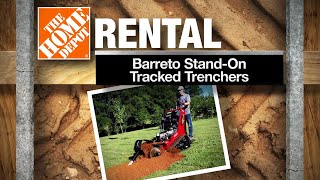 Barreto Stand on Tracked Trenchers  The Home Depot Rental [upl. by Aramit]