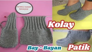 Çok Kolay Bay ve Bayan Patik Modeli  Anlatımlı Yapılışı  Örgü Dantel Oya El İşi [upl. by God]