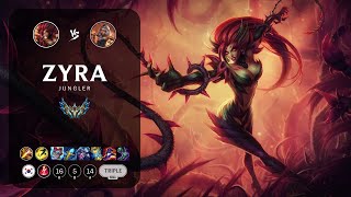 Zyra Jungle vs Qiyana  KR Challenger Patch 1324 [upl. by Ilatfan732]