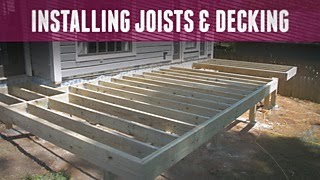 Installing Joists and Decking  DIY Network [upl. by Olimreh]