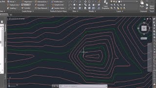 Autocad Civil 3D Import points and Create contours  surface [upl. by Miza]