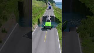 Tanker trucks vs massive water pit Part25  beamngdrive carsvsmassivepotholespart2 carsvspothole [upl. by Travus]