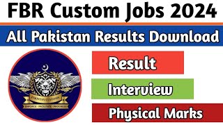 FBR Custom Jobs Results 2024  fbr custom Sepoy UDC LDC Assistant Final Results [upl. by Arocet]