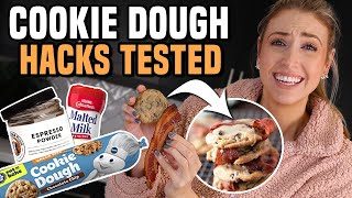 Testing VIRAL COOKIE DOUGH HACKS for CHRISTMAS BAKING whats worth trying [upl. by Olinde]