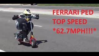 Ferrari GoPed Top Speed Run 627MPH [upl. by Eerehs159]