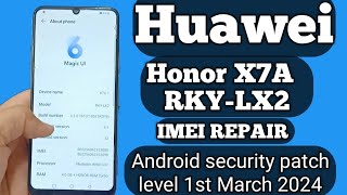 honor X7a imei repair 2024 security  honor x7a imei repair new method x7a Handi [upl. by Albertina]