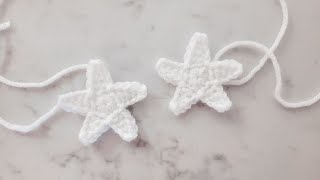 How to Crochet a Star ⭐ Crochet Star Applique  Small Star [upl. by Eidnahs]