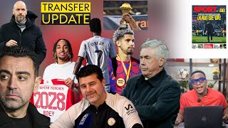 ANCELOTTI SPOTTED BARCA LIST OF REPLACEMENT CHELSEA TO SNATCH MADRID TARGET AFCON MAN U ARSENAL [upl. by Oj]