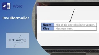 Word  Invulformulier maken [upl. by Novel]