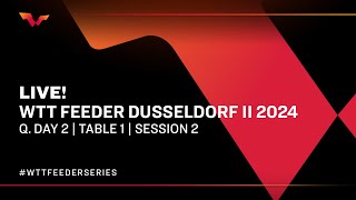 LIVE  T1  Qualifying Day 2  WTT Feeder Dusseldorf II 2024  Session 2 [upl. by Aicele]