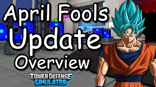 APRIL FOOLS 2024 UPDATE OVERVIEW  NEW SKINS amp NEW GAMEMODE amp Goku  Tower Defense Simulator [upl. by Alaehs]