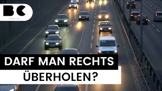 Verkehrsregeln Darf man rechts überholen [upl. by Bickart]