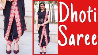 How to Wear Normal Saree as a Dhoti Saree  Easy and Quick [upl. by Nohsreg]