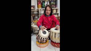 Ustad Tari Khan Tabla Maestro at the Sangeet Store [upl. by Liebman83]