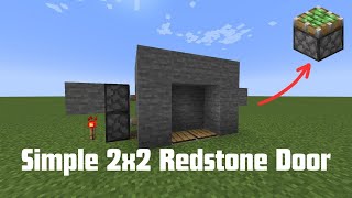 Minecraft Tutorial How To Make a Simple 2x2 Piston Door [upl. by Eelarol]