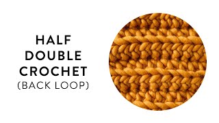 Half Double Crochet Back Loop [upl. by Erdried]