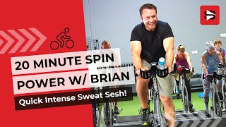 Free 20 Minute Spin Class Workout  It’s All About the Power Indoor Cycling Workout [upl. by Alauqahs]