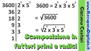 09 Quadrati perfetti e scomposizione in fattori primi [upl. by Shutz556]