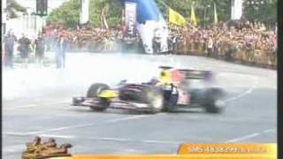 19DEC10 THAILAND  Red Bull Racing Team on Street of Kings Ratchadamnoen Red Bull Bangkok 2010 [upl. by Lesde586]