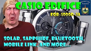 Casio Edifice EQB1000D1A solar Bluetooth mobile link with sapphire crystal [upl. by Eciryt]