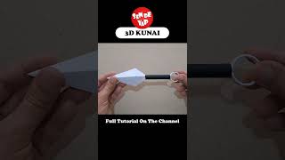 DIY  How to Make a 3D Kunai From Paper  Origami shorts kunai papercraft [upl. by Paris]