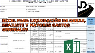 Valorizaciones y Liquidacion de Obras  Ejemplo de Reajustes de Precios [upl. by Lizzy]