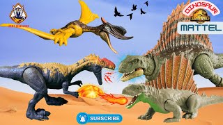 Triceratops VS Metriacanthosaurus  And Epic Dinosaurs Toys  Dilophosaurus  Monolophosaurus [upl. by Eek]