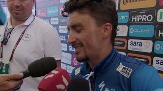 Julian Alaphilippe  Interview at the finish  Stage 12  Giro dItalia 2024 [upl. by Yztim]