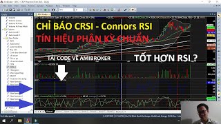 Cài Chỉ Báo CRSI  Connors RSI  Tín Hiệu Phân Kỳ Tốt Hơn RSI  Tải Code AmiBroker [upl. by Nilyad492]