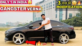 Gangster Black Hyundai verna❤️ को क्या बना दिया ये Green Chameleon Wrap😱😱 3 लाख की Modification [upl. by Nosila919]