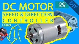 L298N  how to control dc motor with Arduino  Motor speed and direction control [upl. by Eneloj311]