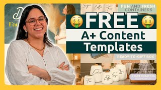 FREE A Content Templates CANVA TUTORIAL  Enhance your Amazon Listing and boost your sales 🎨🤑 [upl. by Hanahs]